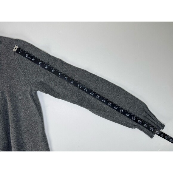 Eileen Fisher XS Gray Organic Cotton Open Front Cardigan Sweater Ribbed - Picture 11 of 12